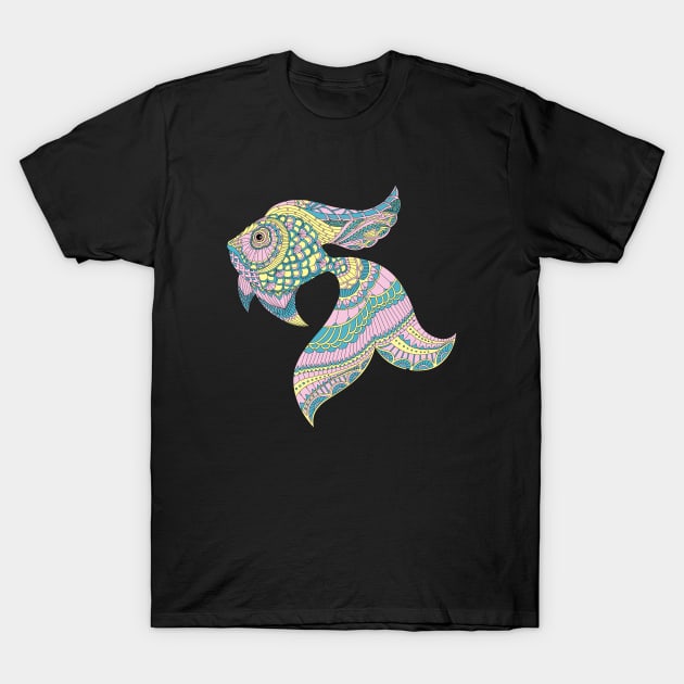 Fish Pattern T-Shirt by sportartbubble